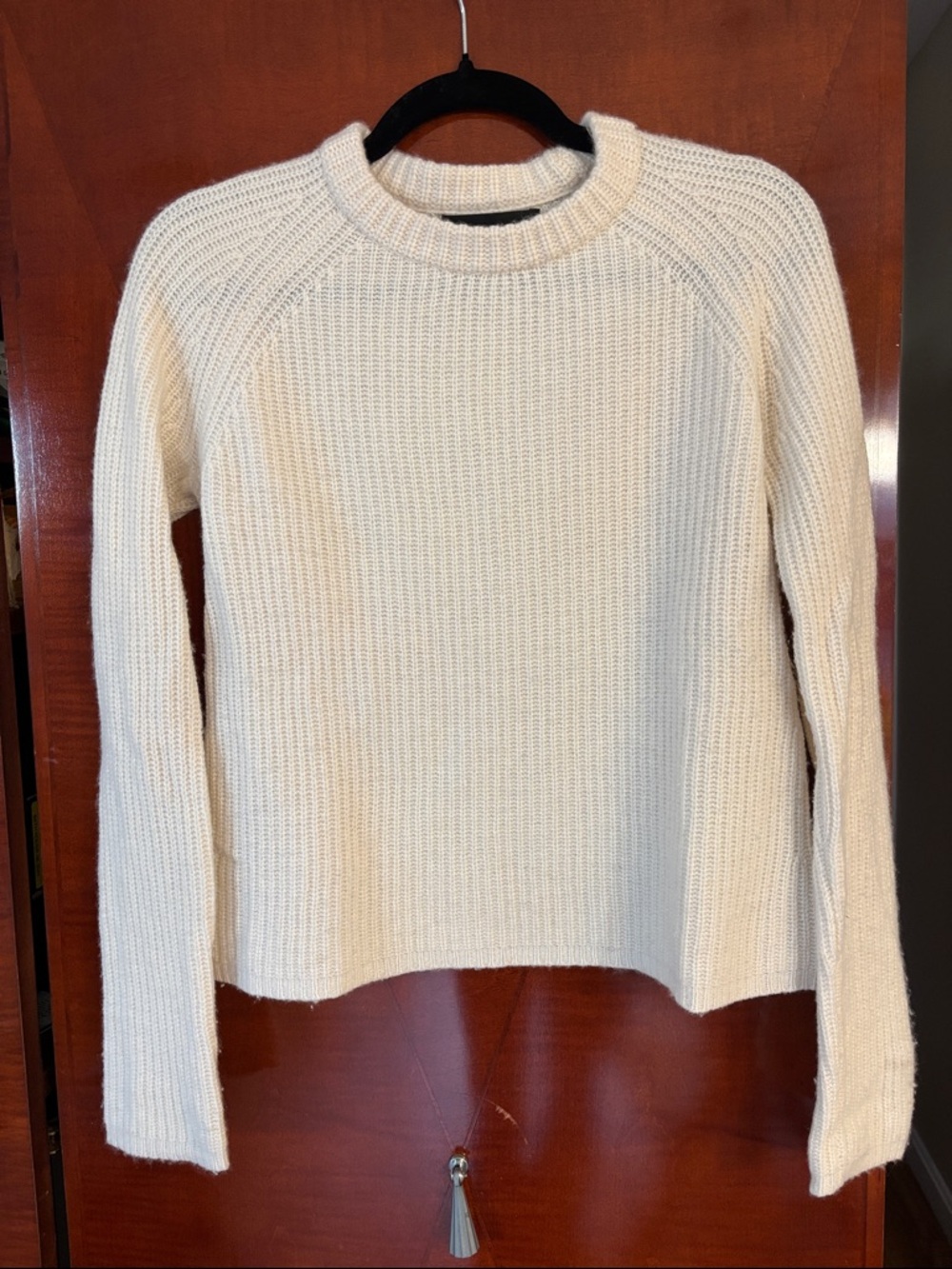 Jenni Kayne Fisherman Cashmere Sweater Brown Minimalist Luxury Elevated Sz XS